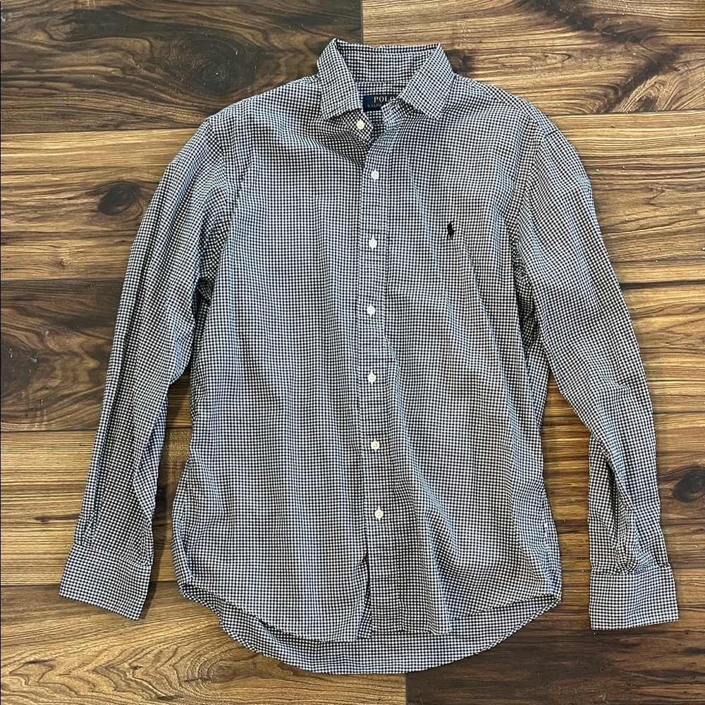 Polo by Ralph Lauren Navy & White Gingham Button-Down Shirt